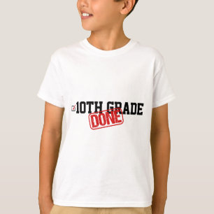 Camiseta 10.º ano concluído - último dia da escola Y