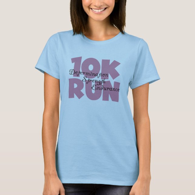 Camiseta 10.000 executar roxo (Frente)