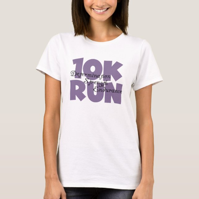 Camiseta 10.000 executar roxo (Frente)