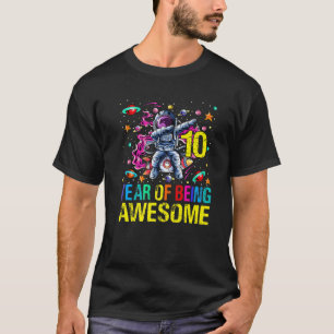 Camiseta 10 Aniversário De Ser Um Astronauta Espetacular