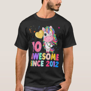 Camiseta 10 Anos 10 ANIVERSÁRIO Garota Unicórnio S