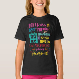 Camiseta 10 Anos 120 Meses De Estar Incrível 10º Anivers