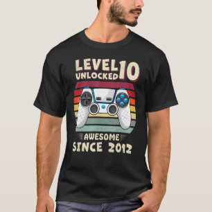 Camiseta 10 anos BDay Son Boy Gamer 10.º aniversário de 10