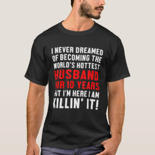 Camiseta 10 Anos De Casamento De Casamentos De 10 Anos Dão
