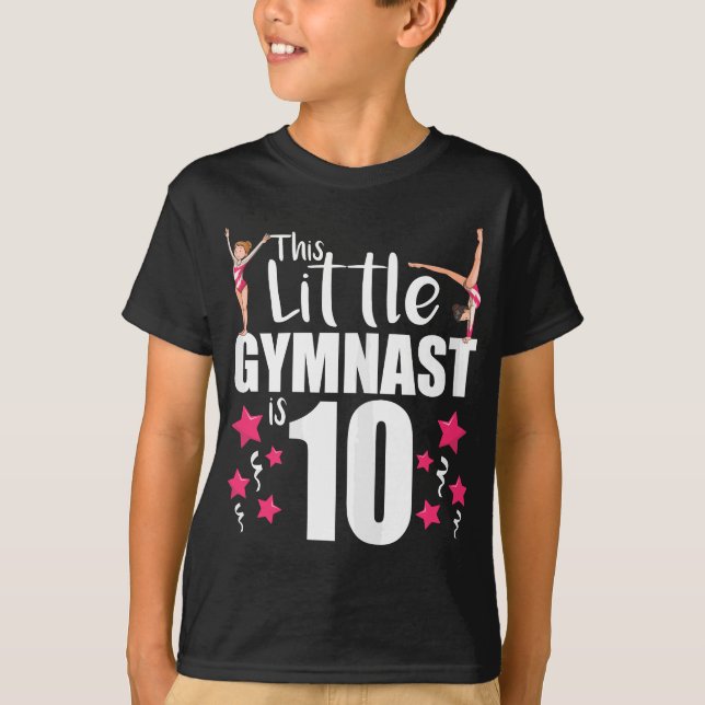 Camiseta 10 anos de ginástica Aniversário do ginásio 1 (Frente)