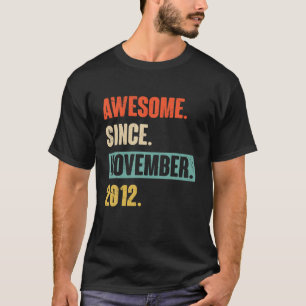 Camiseta 10 Anos De Idade 10º Aniversário Incrível Desde 2