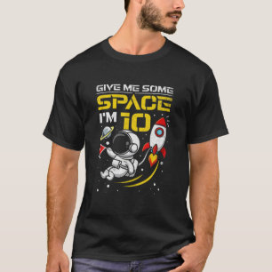 Camiseta 10 Anos De Idade Do Espaço Exterior 10º Astrona