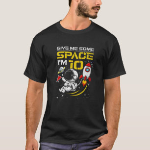 Camiseta 10 Anos De Idade Do Espaço Exterior 10º Astrona