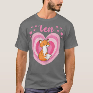 Camiseta 10 anos de idade, Fofo, 10.º aniversário, garota d
