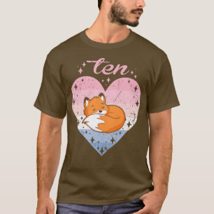 Camiseta 10 anos de idade Fofo para a garota de aniversário
