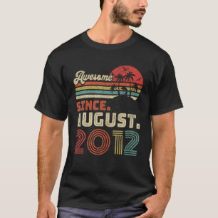 Camiseta 10 Anos De Idade Incrível Desde Agosto De 2012 10O