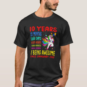 Camiseta 10 Anos De Incrível 10 Crianças De Aniversário Dab