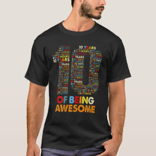 Camiseta 10 Anos De Incrível 120 Meses 10º Aniversário