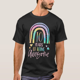 Camiseta 10 Anos De Incrível Rainbow Tie Dye 10th Bir