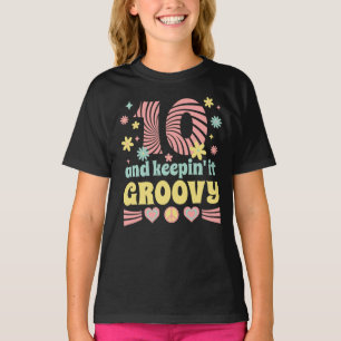 Camiseta 10 Anos Décimo Aniversário Groovy Vintage Girls'