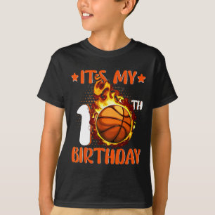 Camiseta 10 anos É o meu 10º Aniversário de Basquete