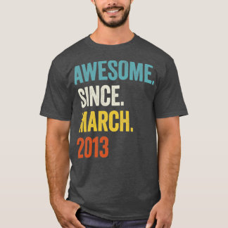 Camiseta 10 anos fantásticos desde março de 2013 10º aniver