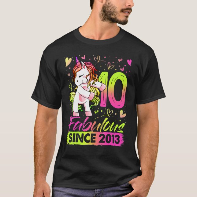 Camiseta 10 anos Flexibindo Unicórnio 10ª Rapariga de Anive (Frente)