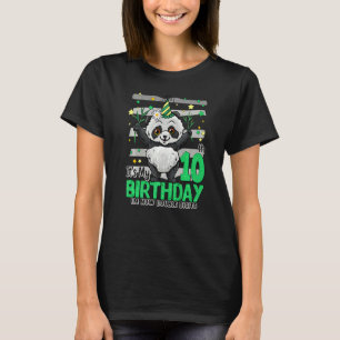 Camiseta 10 anos Panda 10º aniversário Garota Panda Bir