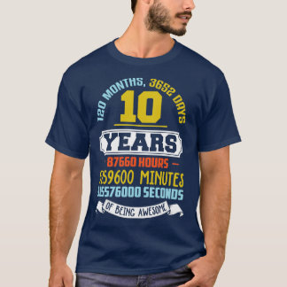 Camiseta 10 Anos Sendo Um Aniversário Incrível