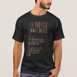 Camiseta 10 Coisas Que Eu Quero Na Minha Vida Cara Cara Car