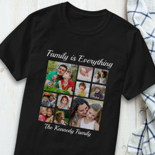Camiseta 10 Colagem de Fotos Família É Tudo Nome da Família