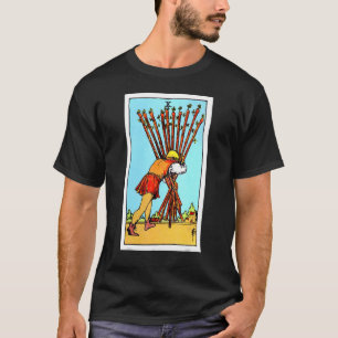 Camiseta 10 Das Wands Vintage Tarot Card Rider Convés Waite