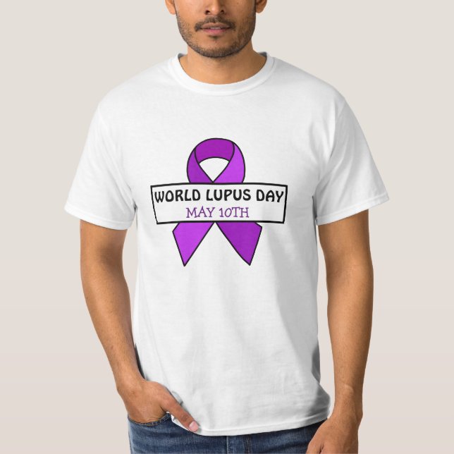 Camiseta 10 de maio é o Dia Mundial do Lupus (Frente)