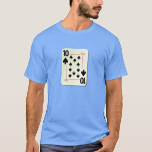 Camiseta 10 do cartão de jogo das pás