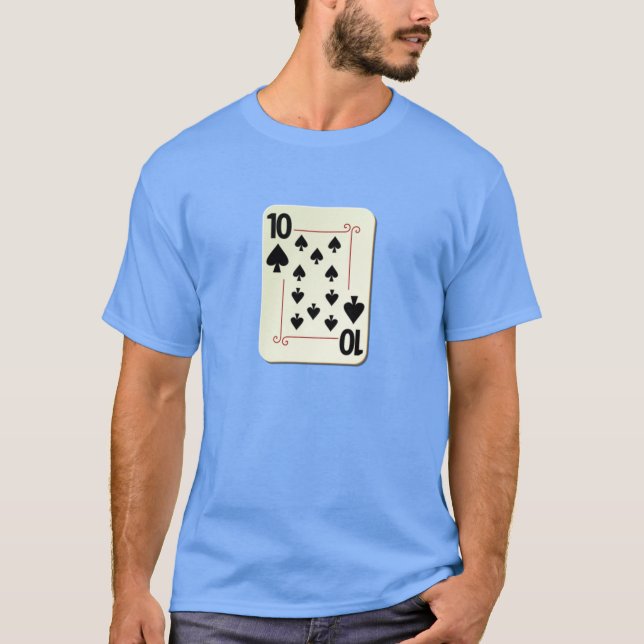 Camiseta 10 do cartão de jogo das pás (Frente)