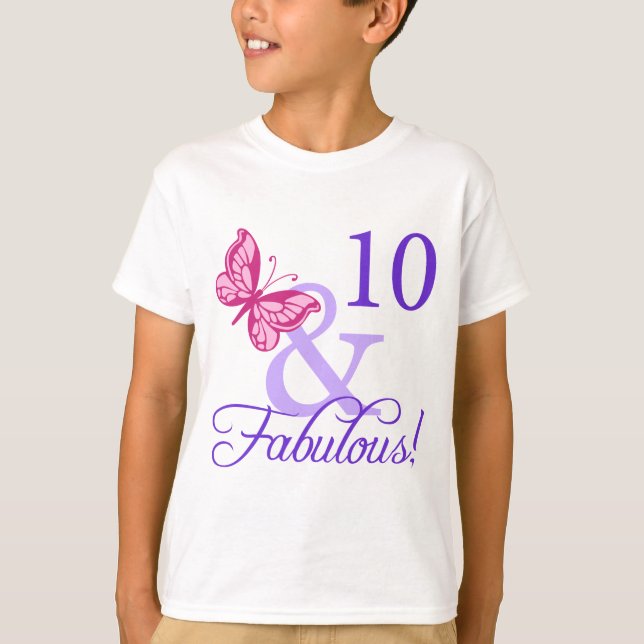 Camiseta 10 e aniversário fabuloso (Frente)