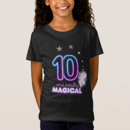 Camiseta 10 e totalmente mágicas garotas de aniversário
