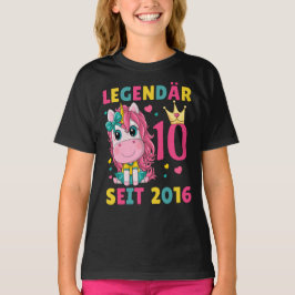 Camiseta 10. Geburtstag Mädchen Einhorn Legendär Seit 2016