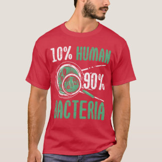 Camiseta 10 Humano 90 Bactérias Biólogo Ciência Biologia ga