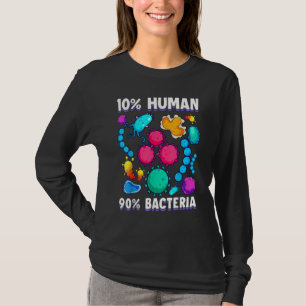 Camiseta 10 Humano 90 Bactérias Ciência Biologia Celular