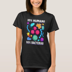 Camiseta 10 Humano 90 Bactérias Ciência Biologia Celular