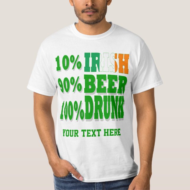 Camiseta 10% irlandês (Frente)