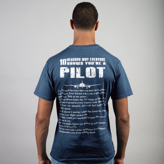 Camiseta 10 Motivos para saber por que você é um Piloto (Criador carregado)