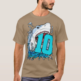 Camiseta 10.o Aniversário 10 Tubarão