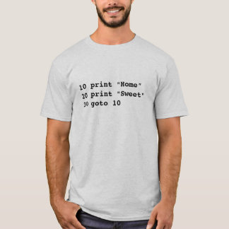 Camiseta 10 o impressão 20 "Home" imprime o "doce" 30 10