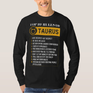 Camiseta 10 Principais Regras De Nascimento Do Horoscópio T