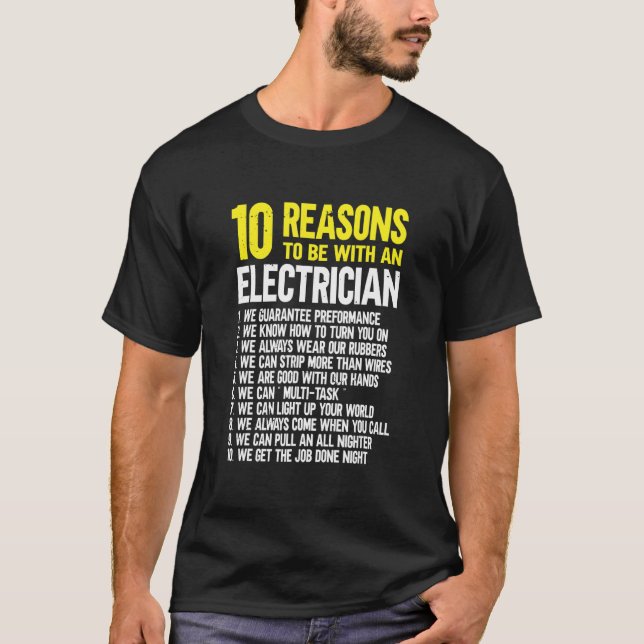 Camiseta 10 Razões Para Estar Com Um Eletrônico (Frente)