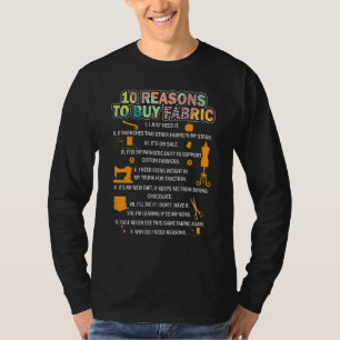 Camiseta 10 Razões Para O Tecido Superior Do Comprar Eu Só