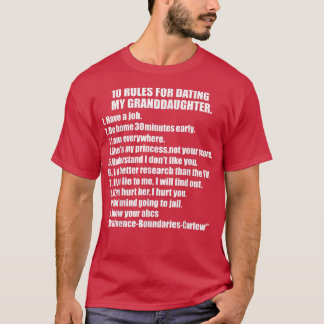 Camiseta 10 Regras Namorando Minha neta Tee Overprotective