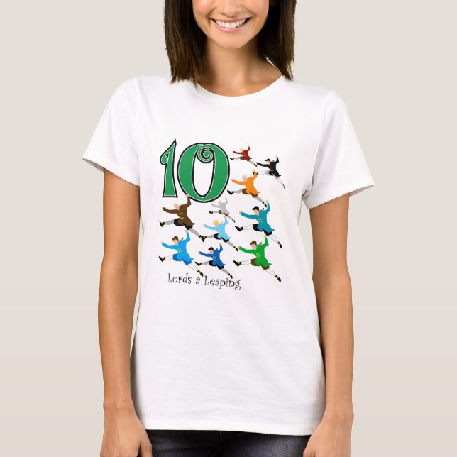 Camiseta 10 senhores Leaping (Frente)