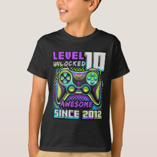 Camiseta 10 Vídeo Jogo 2012 Desbloqueado 10º Aniversário