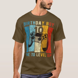 Camiseta 10 Year Old Birthday Boy 10 Time to Level Up 10th