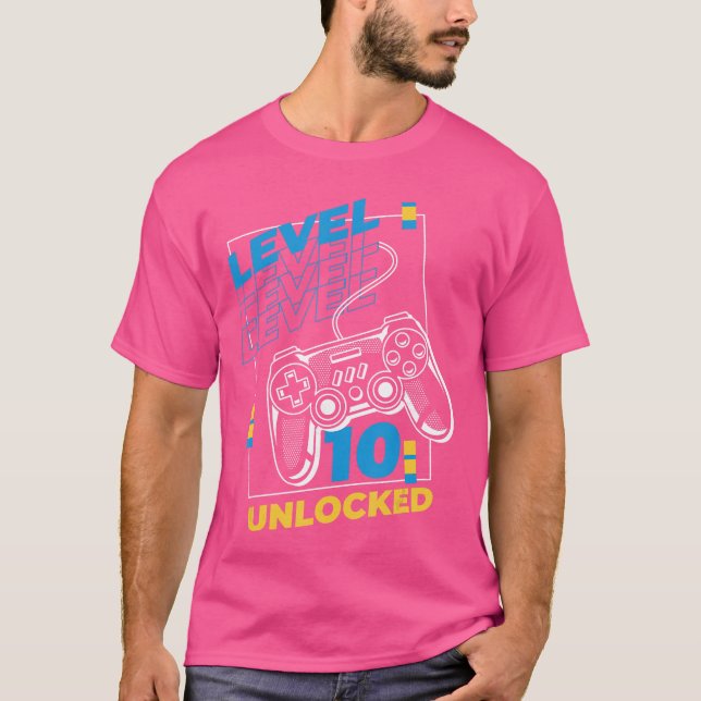 Camiseta 10 Year Old Gamer Gaming 10th Birthday Level 10 Un (Frente)
