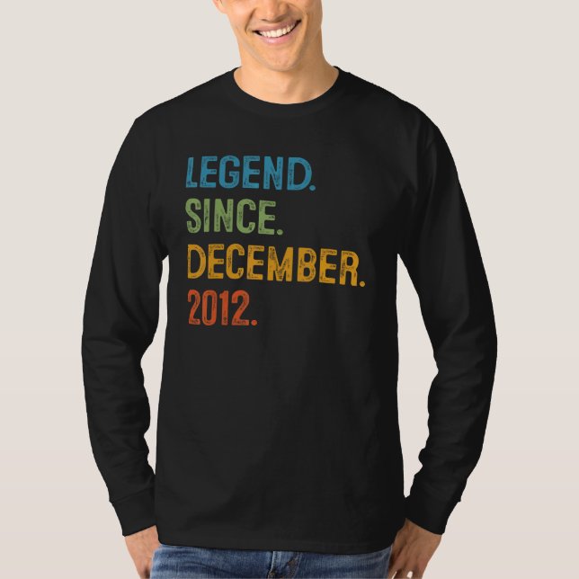 Camiseta 10 Years Old  10th Bday Boys Legend Since December (Frente)