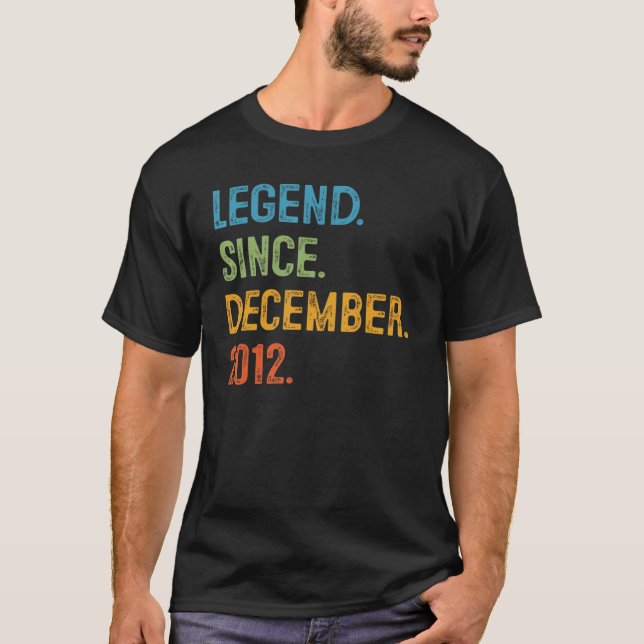Camiseta 10 Years Old  10th Bday Boys Legend Since December (Frente)